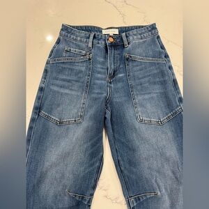 Risen Jeans Dark Denim Light Barrel Jeans – 4-Way Stretch - Size 3/26